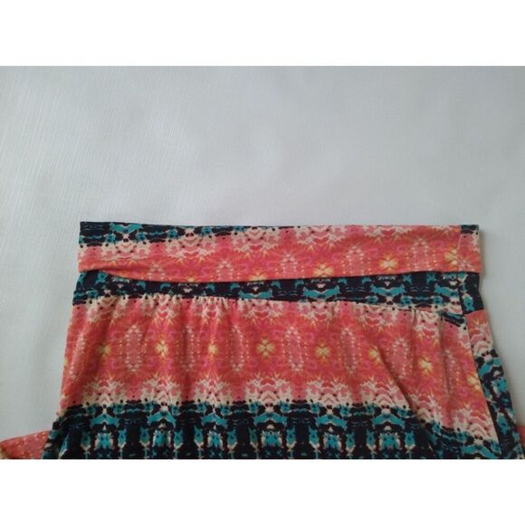 Lily Rose Orange and Blue Abstract Pattern Maxi Length Skirt Women's Size XL - Picture 8 of 11